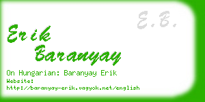 erik baranyay business card